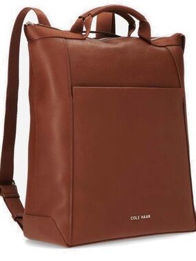 Cole Haan Brown Leather Tote-Style Backpack